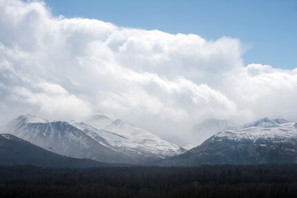 Two HH-60s took to the skies above JBER for the week-long training. The pilots and crew maneuvered though various scenarios before firing at stationary targets.