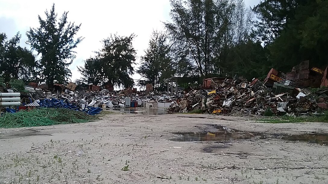 Just over 6 million pounds of scrap waits for removal from the U.S. Army Garrison at Kwajalein Atoll.