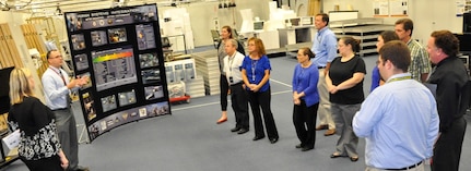 IMAGE: DAHLGREN, Va. (June 2018) - James Besser, NSWC Dahlgren Division Human Systems Integration (HSI) Branch head, briefs Propel students on the history of the HSI science and engineering technical capability resident at the command. Besser stressed the optimization of manpower, usability, maintainability, decision support, and knowledge superiority in an effort to enhance the capabilities of warfighters and improve total system performance. The five-day Propel course provides an introductory level awareness of Warfare Center expectations for new supervisors. (U.S. Navy photo/Released)