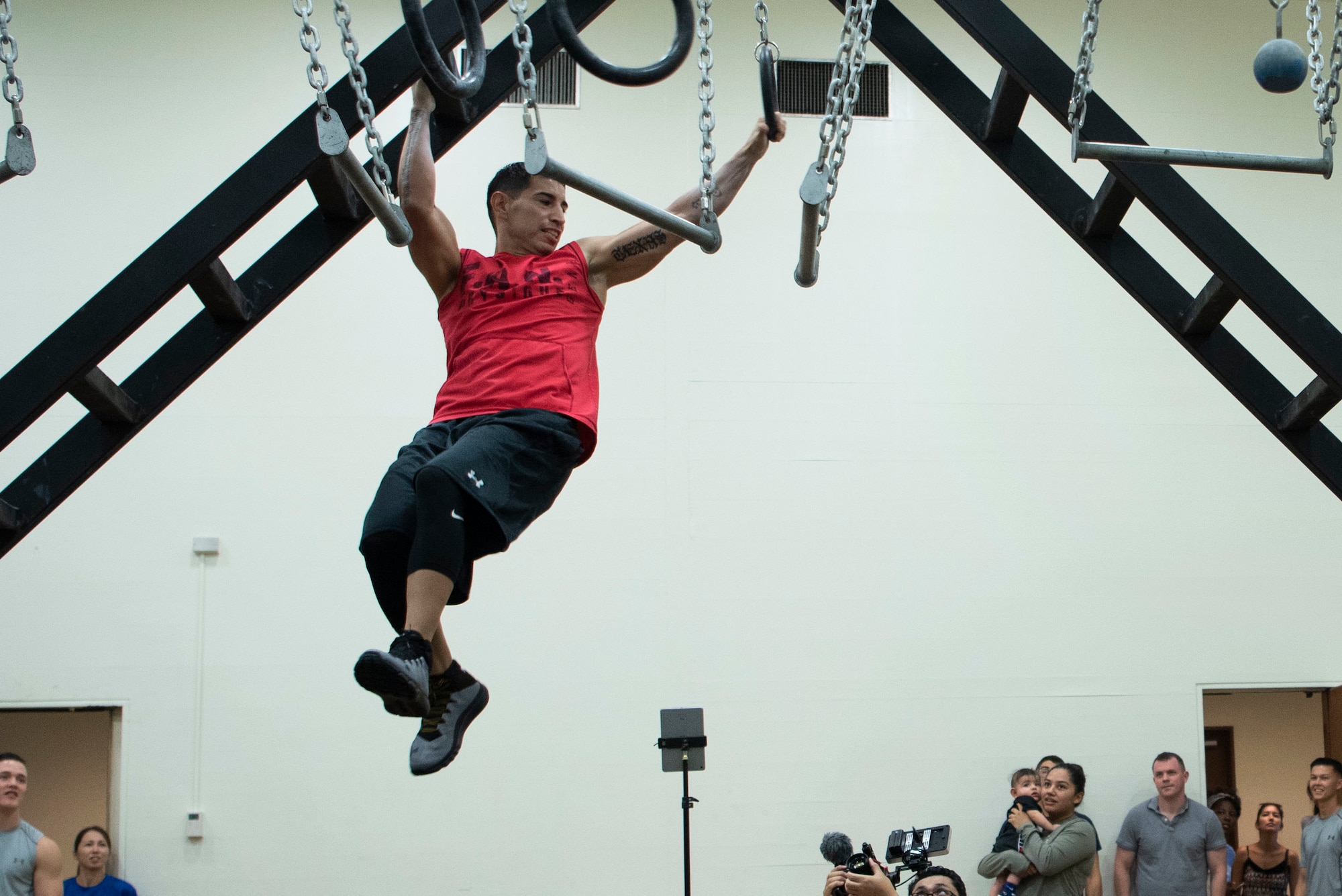 U.S. servicemembers competed in the Alpha Warrior Fitness Challenge July 28, 2018, at Kadena Air Base, Japan.