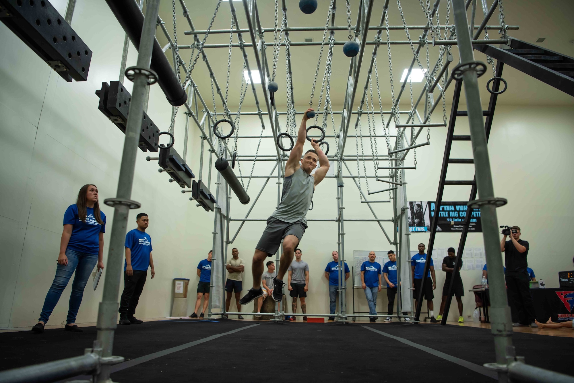 U.S. servicemembers competed in the Alpha Warrior Fitness Challenge July 28, 2018, at Kadena Air Base, Japan.