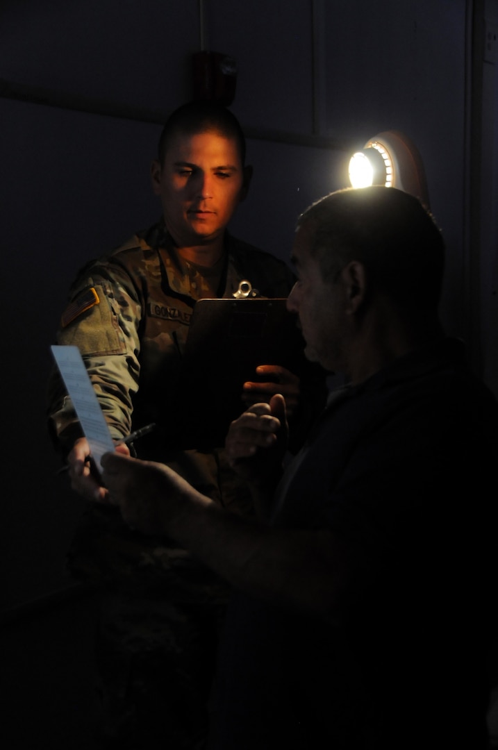 Spc. Jonathon Gonzalez, an eye specialist assigned to 166th Medical Det. (Optometry), based out of Joint Base Lewis-McChord, Washington, assists a patient during an eye screening at Escontrias Early Childhood Center in Socorro, Texas. Gonzalez is one of approximately 50 U.S. Army Reserve and U.S. Army Soldiers who are working in partnership with the Texas A&M Colonias program to provide medical care to El Paso County's underserved colonias population. Services provided by military personnel are done through the Department of Defense's Innovative Readiness Training, a civil-military program that builds mutually beneficial partnerships between U.S. communities and the DOD. The missions selected meet training and readiness requirements for Army Reserve service members while integrating them as a joint and whole-of-society team to serve our American citizens.