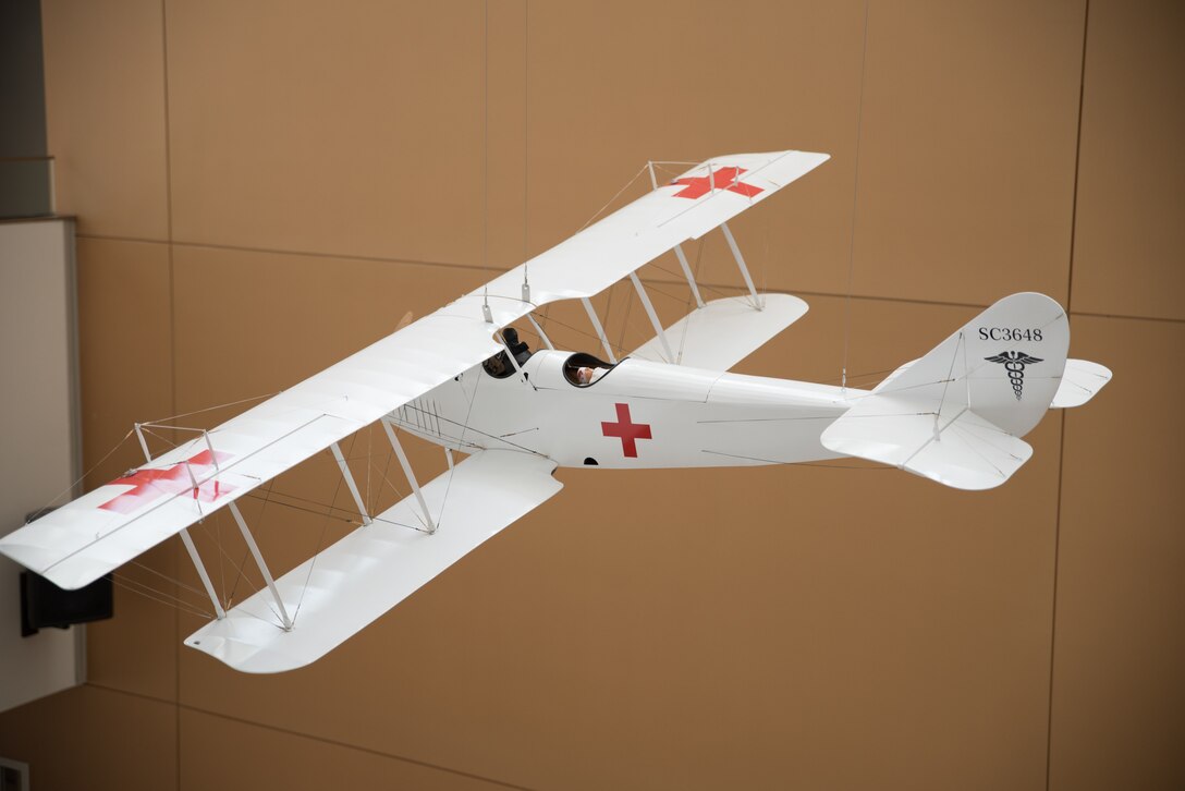 A model of a Curtiss JN-4 “Jenny.”