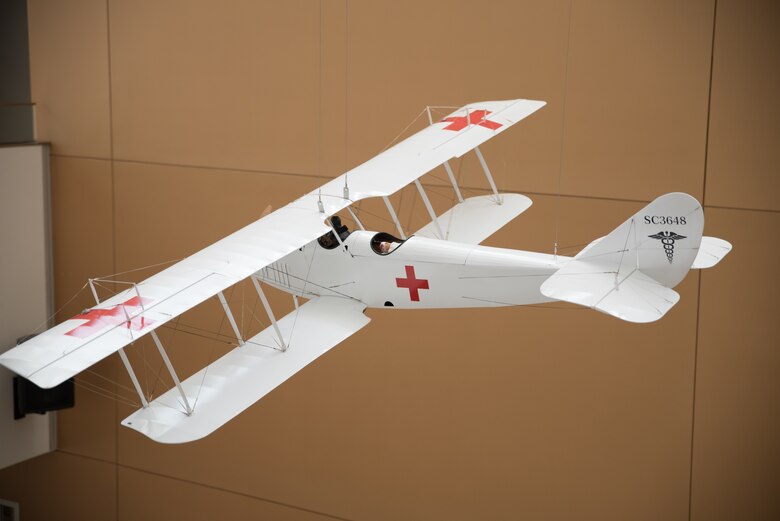 A model of a Curtiss JN-4 “Jenny.”