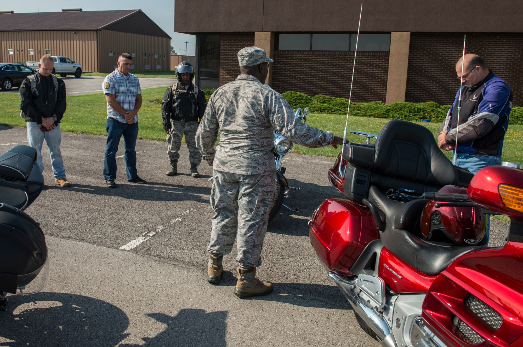 914th ARW Chaplain performs motorcycle blessing