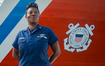 U.S. Coast Guardsmen assigned to U.S. Coast Guard Sector and Station Charleston celebrated the U.S. Coast Guard's 228th birthday Aug. 4, 2018. "I joined the Coast Guard in 1999," said U.S. Coast Guard Chief Warrant Officer Felisha DeCastro. "It always feels good to be a part of anything much bigger than yourself. There's tremendous job satisfaction in knowing I make contributions to an organization with such a proud legacy and an important part in American history."  (U.S. Air Force photo by Airman 1st Class Joshua Maund)