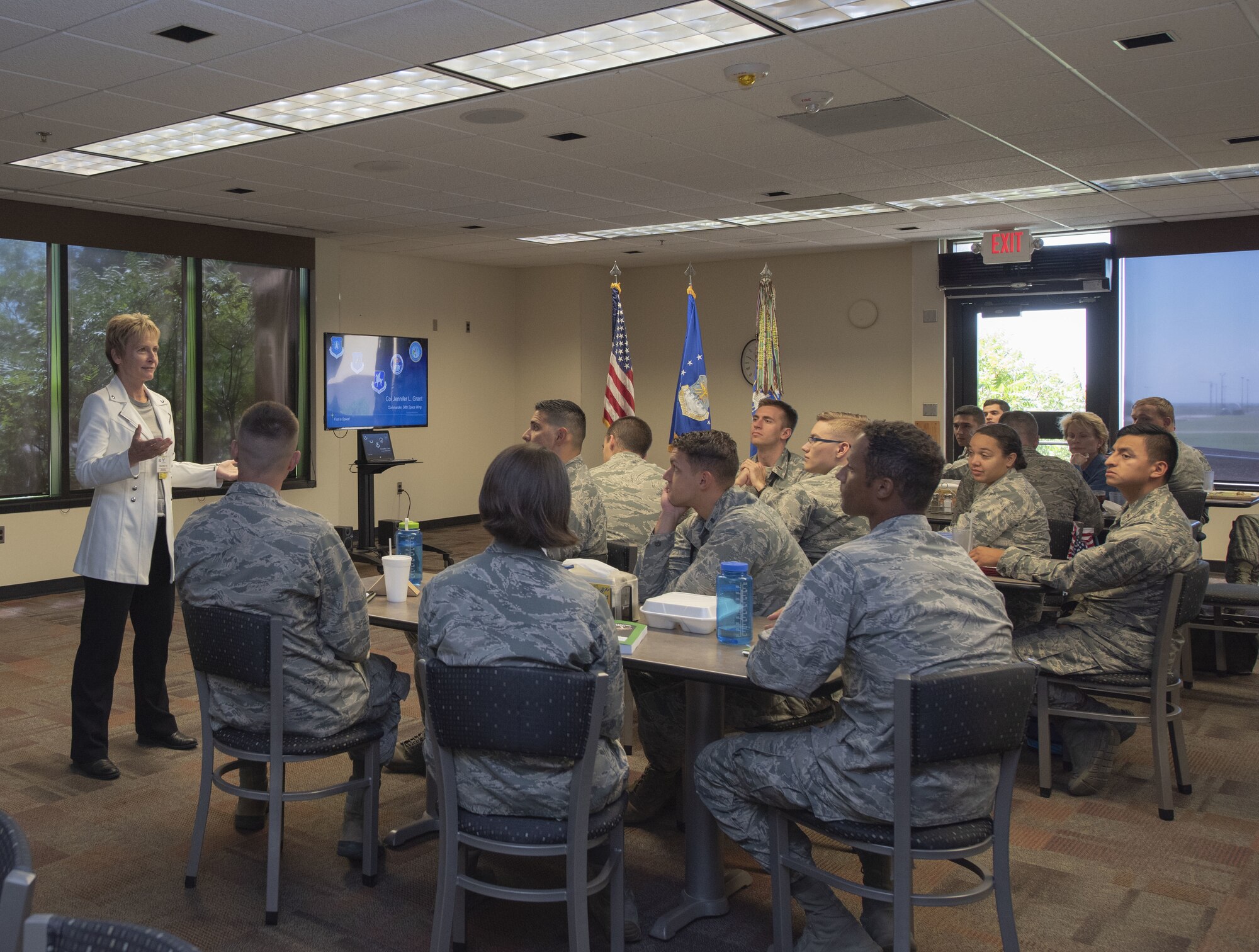 Retired astronaut engages Schriever Airmen