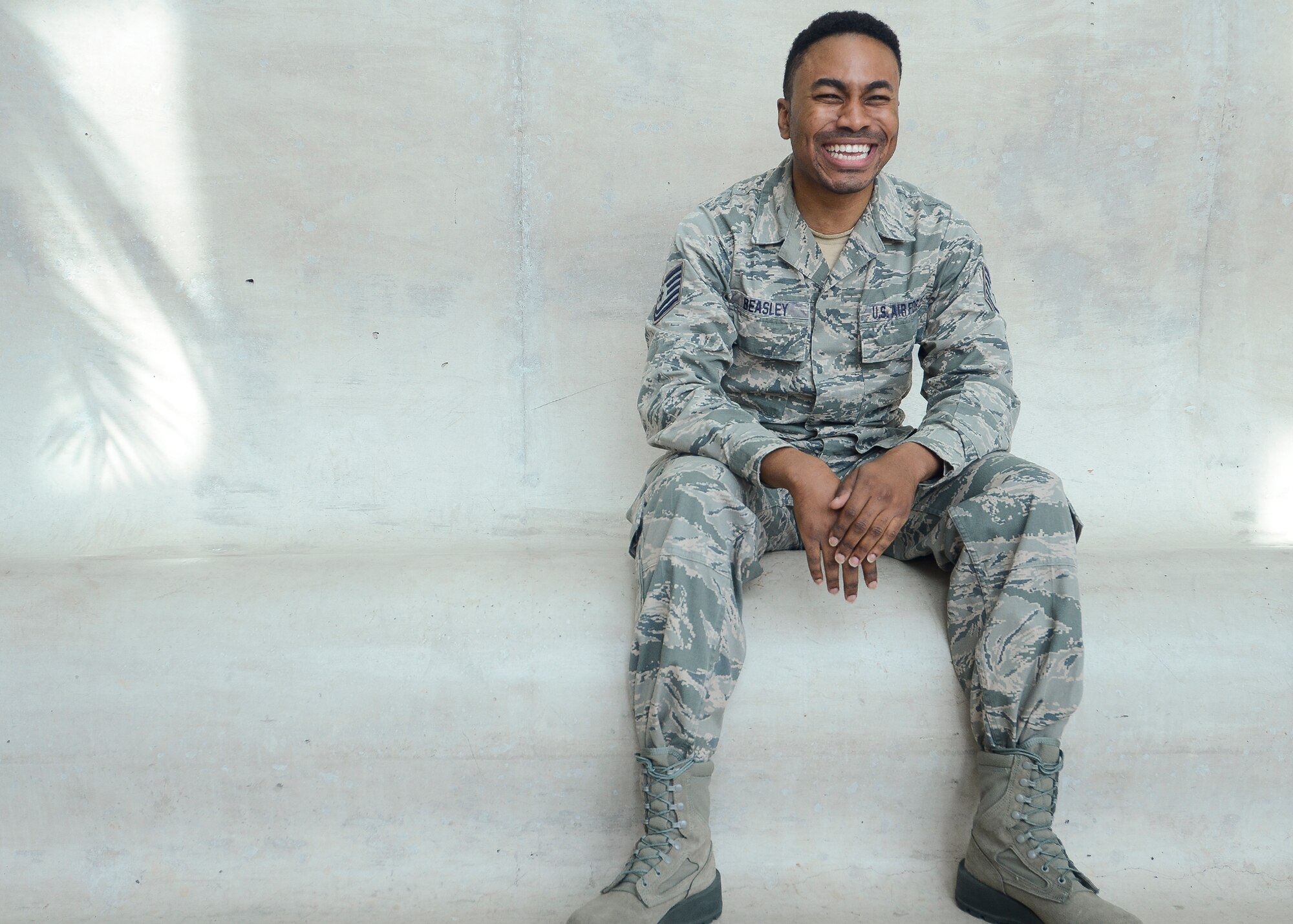 Technical Sergeant Jermaine R. Beasley was selected as the Air National Guard’s 2018 Outstanding Non-commissioned Officer of the Year. Beasley is a client systems craftsman with the 236th Combat Communications Squadron, Hammond Air National Guard Station, Louisiana. (U.S. Air National Guard photo by Staff Sgt. Rana Franklin)