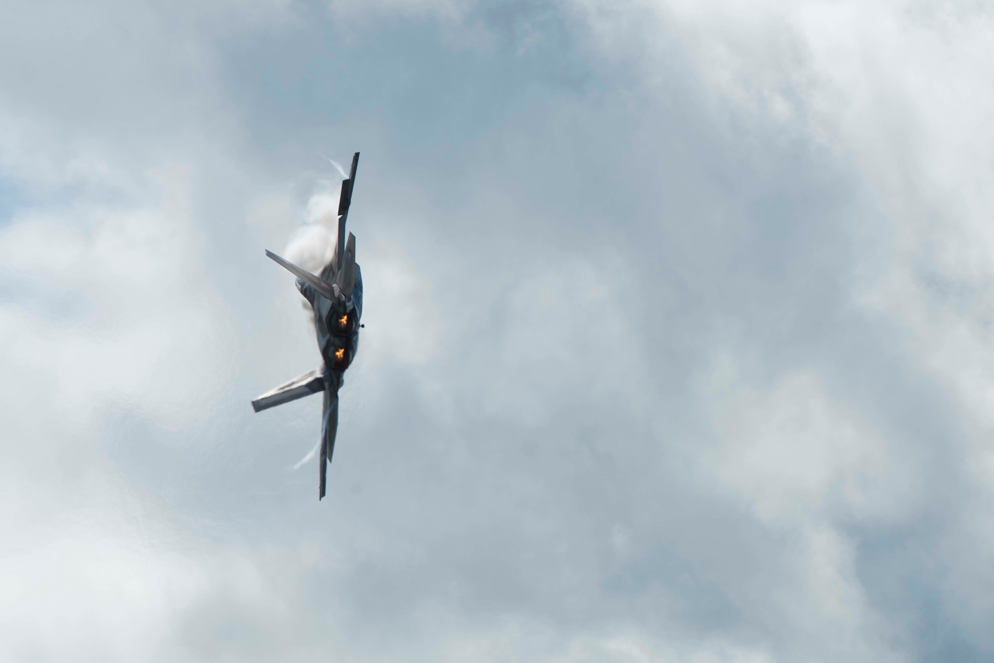 U.S. Air Force Airmen from the F-22 Raptor Demonstration Team, based out of Joint Base Langley-Eustis, Virginia, performed at the Cold Lake Air Show at Canadian Forces Base Cold Lake, Canada, July 21-22.