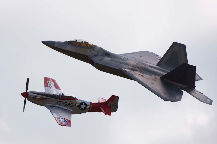 U.S. Air Force Airmen from the F-22 Raptor Demonstration Team, based out of Joint Base Langley-Eustis, Virginia, performed at the Cold Lake Air Show at Canadian Forces Base Cold Lake, Canada, July 21-22.