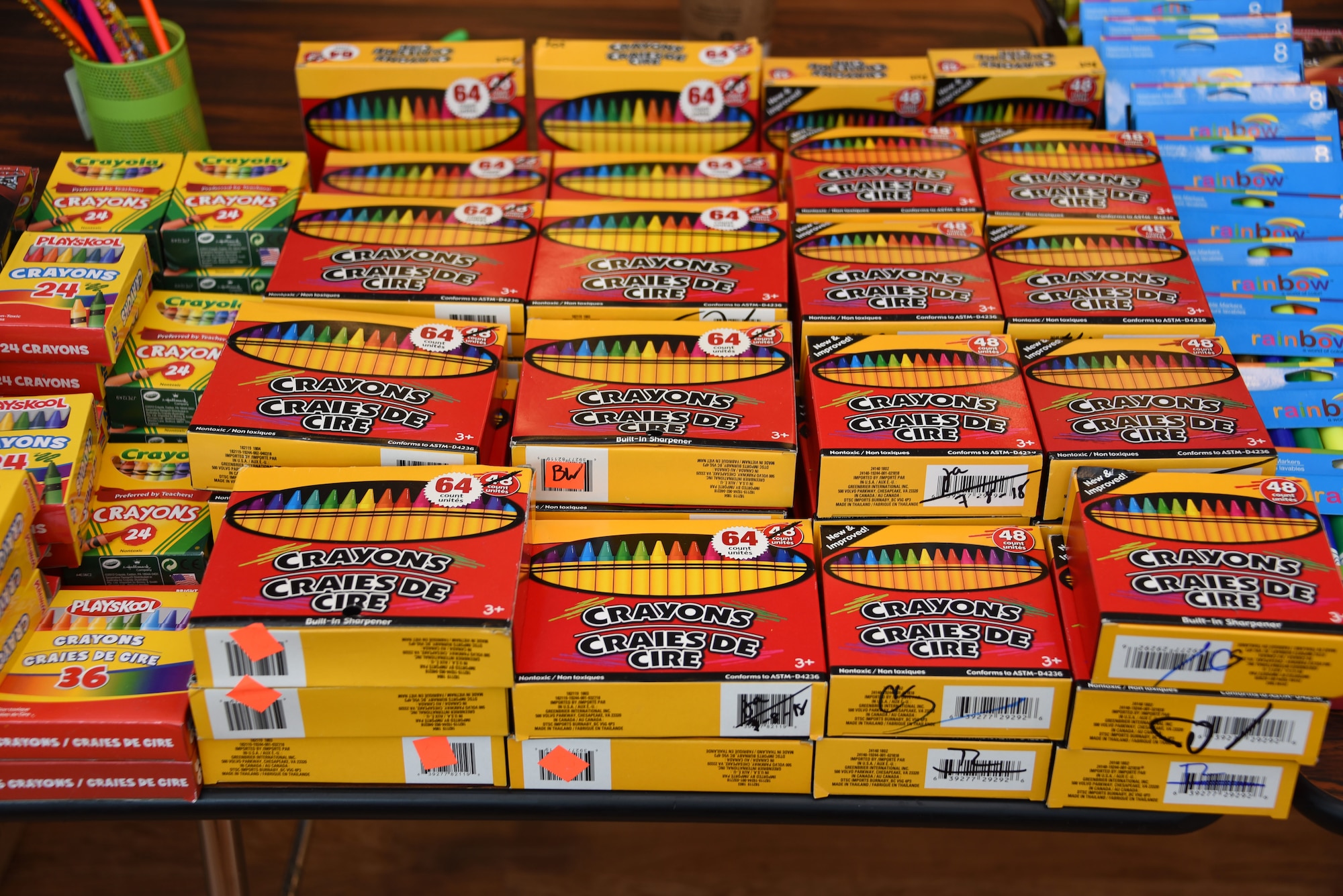 Operation Homefront’s “Back to School Brigade” afforded Travis students with a variety of school supplies including an assortment of art supplies. (U.S. Air Force photo by Airman 1st Class Christian Conrad)
