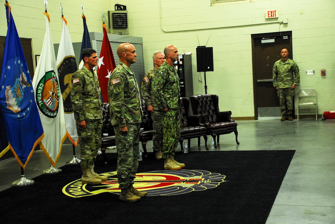 MACDILL AFB, Fla. – The Commander, Special Operations Command Central (SOCCENT) held a change of command ceremony at the headquarters facilities, July 19. 

Maj. Gen. Darsie D. Rogers relinquished command to Rear Adm. Wyman Howard Thursday during a traditional ceremony on MacDill in front of senior leaders, service members and family, and members of the MacDill community.