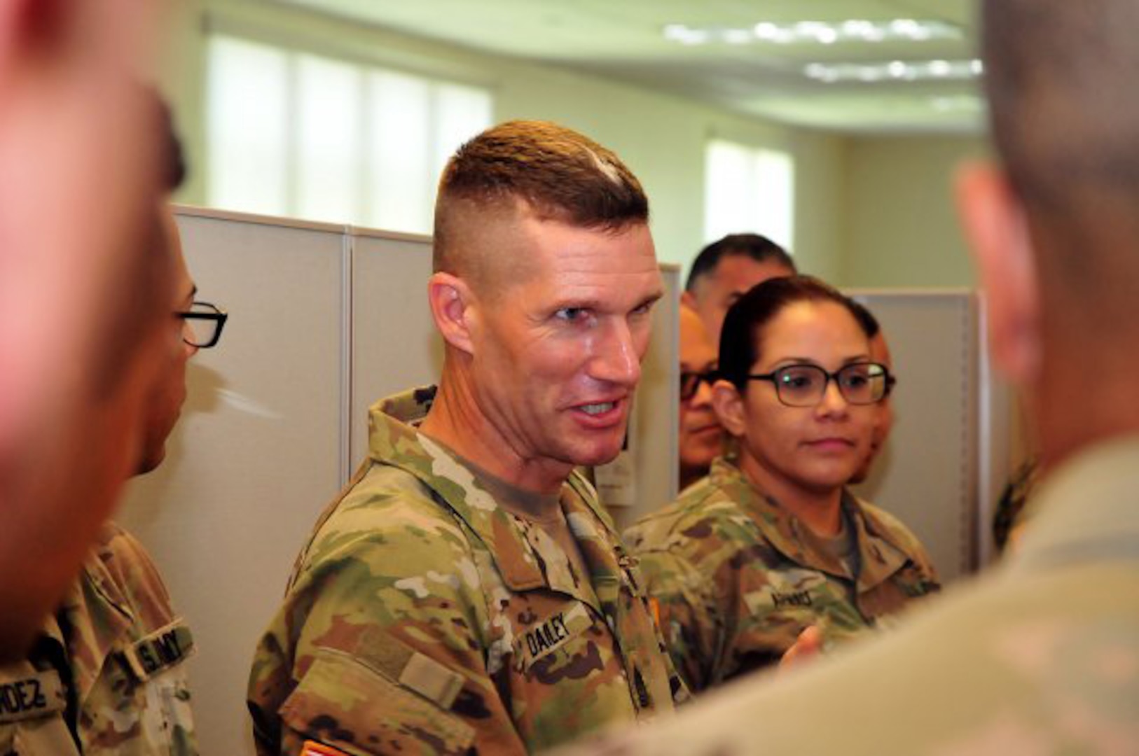 Daniel A. Dailey, sergeant major of the Army, visits Puerto Rico on July 31, 2018, where he was received by Brig. Gen. Isabelo Rivera, the island's adjutant general.