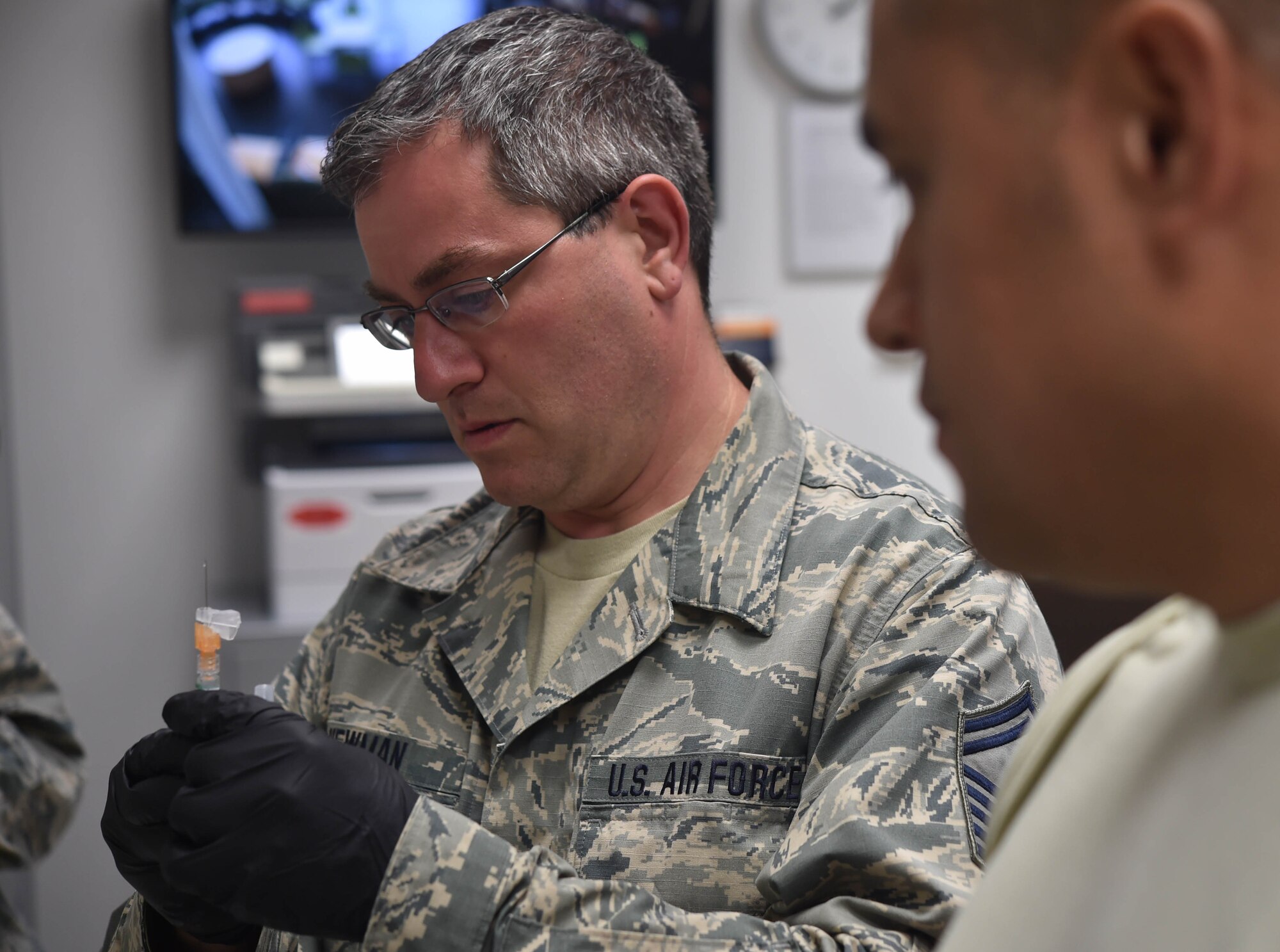 Newman received immunization augmentation training while at Spangdahlem in order to better assist the needs of the Airmen back home at Youngstown Air Reserve Station.