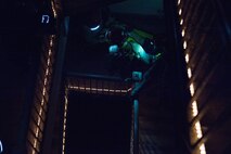 Extract Marines with Chemical Biological Incident Response Force pull a survivor out of a simulated collapsed building during Exercise Chicago Response in Champaign, Illinois, July 25, 2018. This was the first time the active duty response force trained with Chicago-area first responders and served to establish a working relationship between CBIRF and the city of Champaign and Chicago.