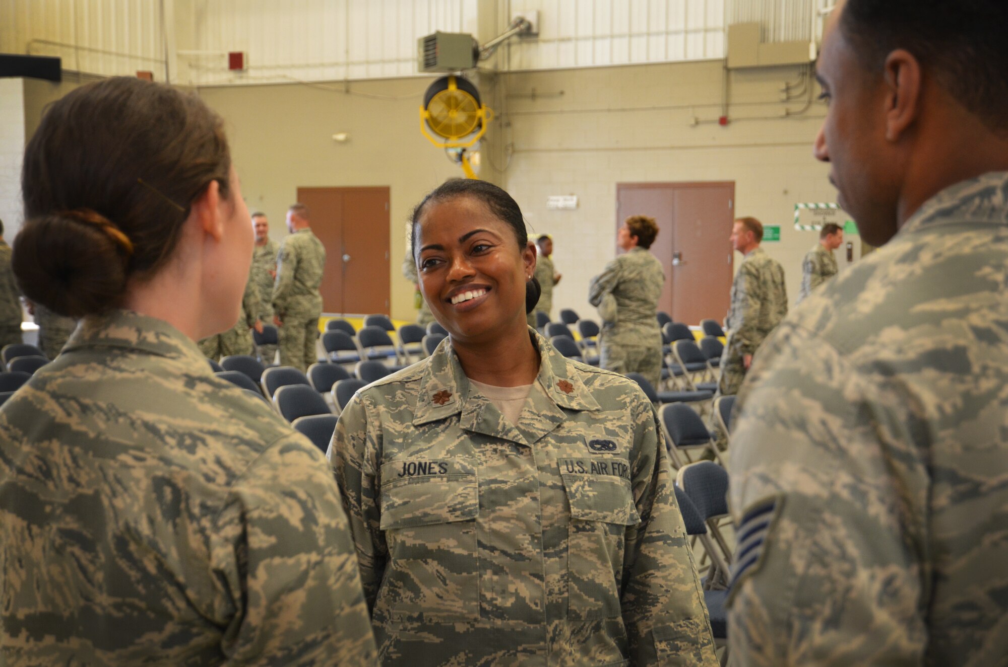 Maj. Katrina Jones assumes command of the 94th Maintenance Squadron during a change of command ceremony on August 5, 2018 at Dobbins Air Reserve Base. (U.S. Air Force photo by Senior Airman Lauren Douglas)