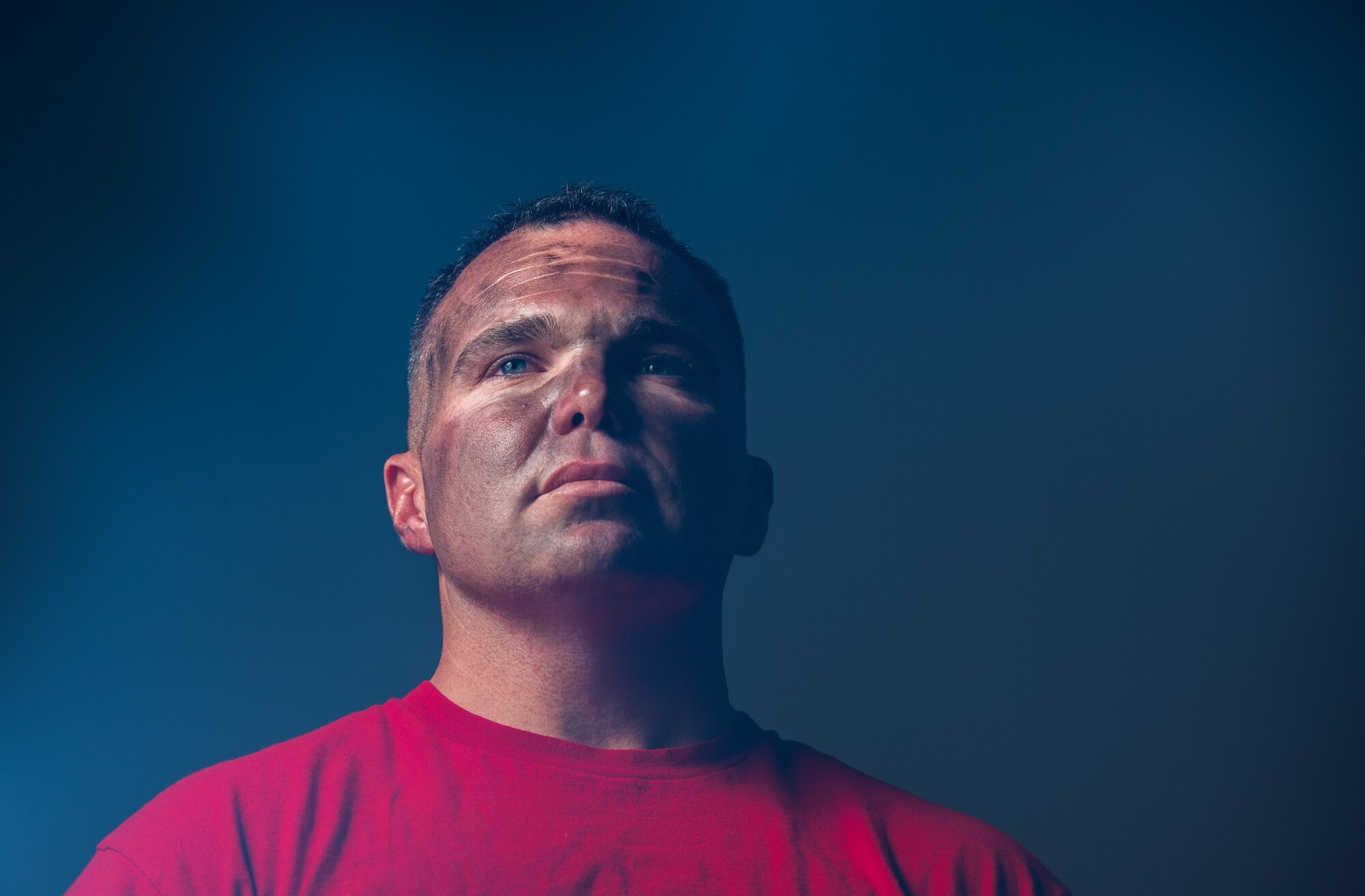 Tech Sgt. Michael Cleary, 56th Equipment Maintenance Squadron, aircraft structural maintainer poses for a portrait Aug. 6, 2018 in Glendale, Ariz. On July 14, 2018, Cleary aided in saving the lives of three families from a fire while on leave in his hometown of Manteca, California. (U.S. Air Force photo by Airman 1st Class Alexander Cook)
