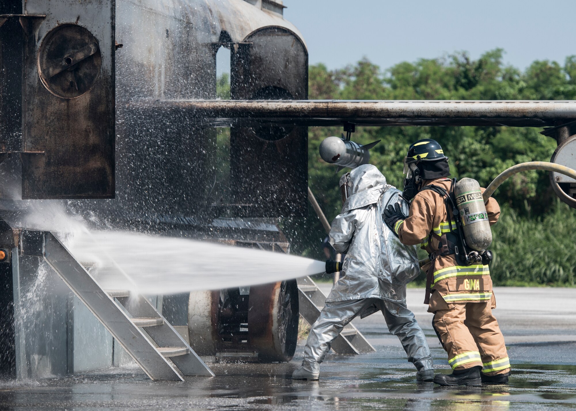 JASDF; 18 CES; Fire training