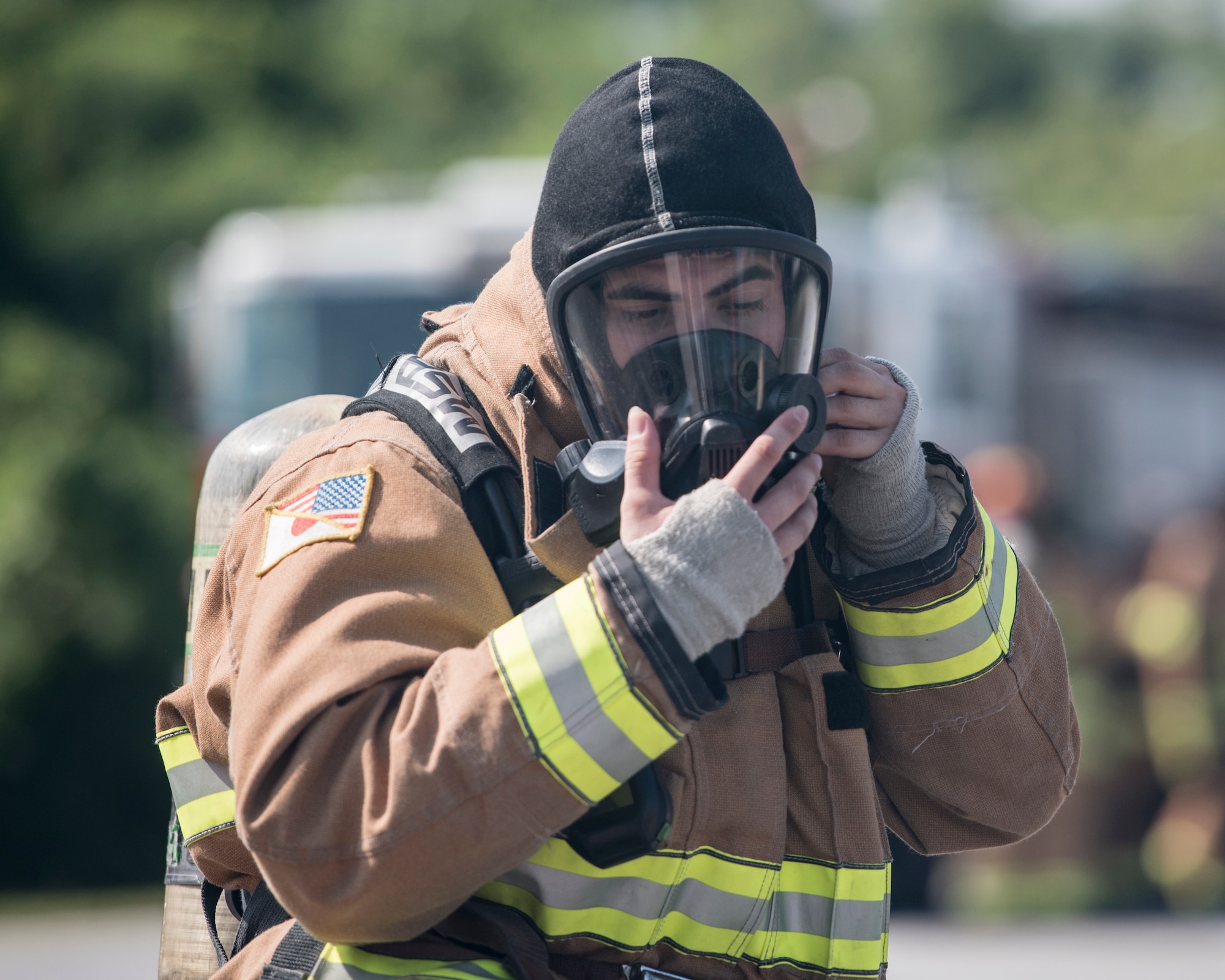 JASDF; 18 CES; Fire training