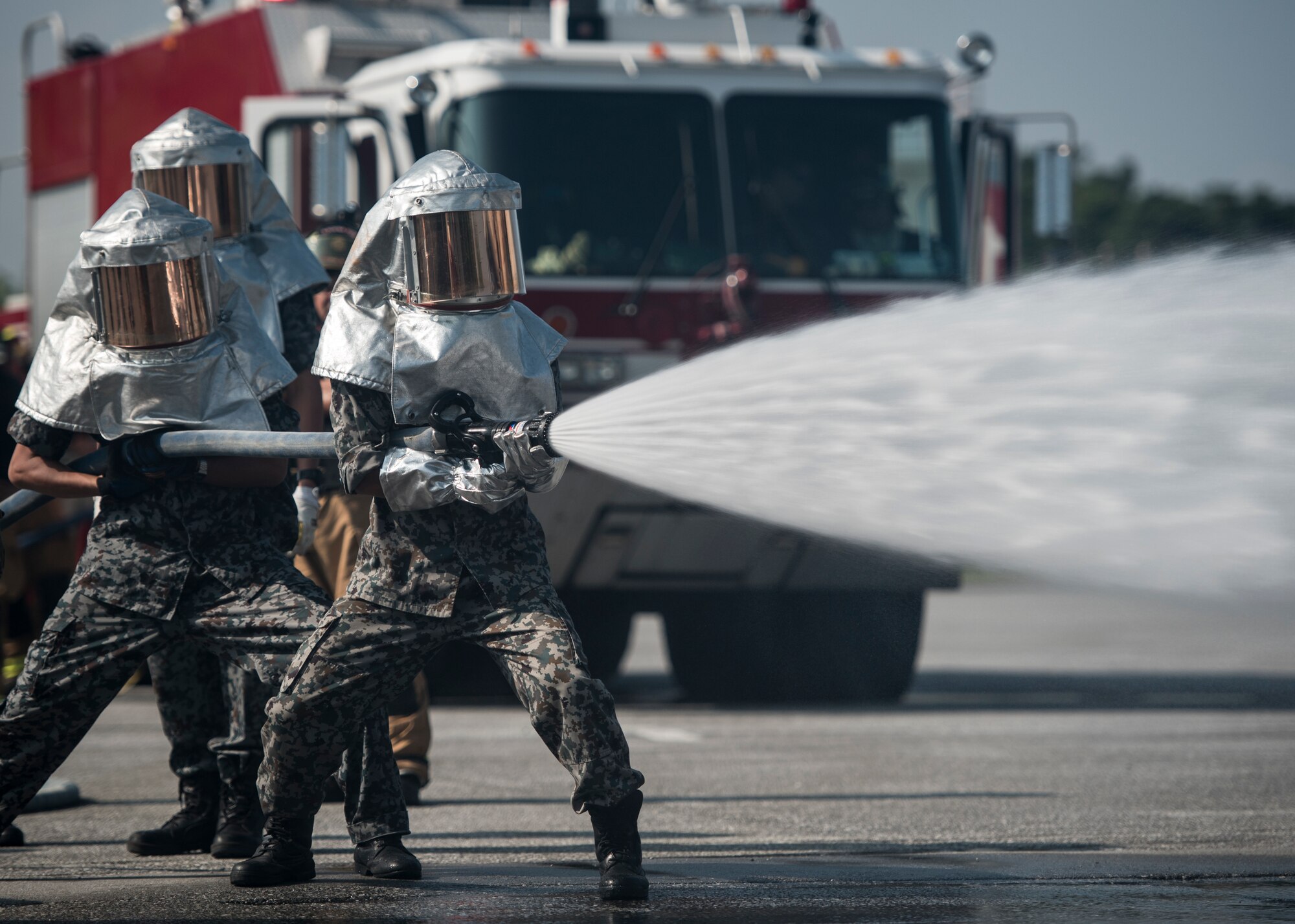 JASDF; 18 CES; Fire training