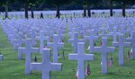 Gravestones of some of the 6,012 American buried at the Oise-Aisne American Cemetery in Seringes et Nesles, France.Air Force Gen. Joseph Lengyel, the chief of the National Guard Bureau, visited to honor the dead here.