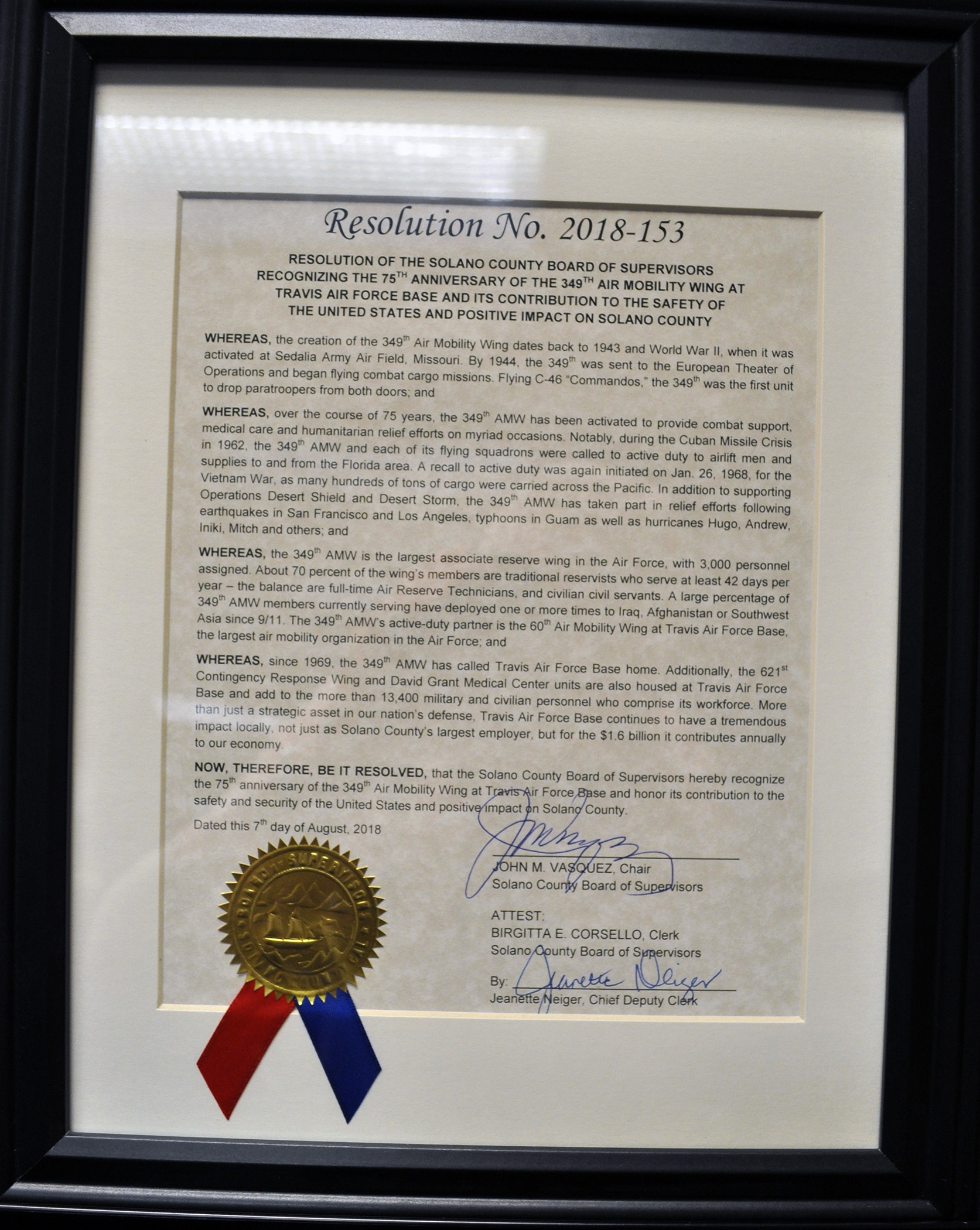 Solano County honors 349th Air Mobility Wing > 349th Air Mobility Wing >  Article Display