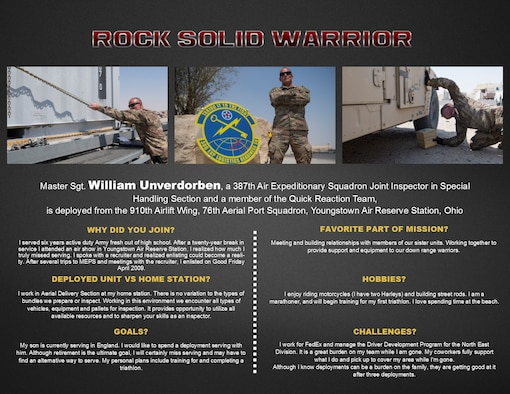 Rock Solid Warrior - MSgt. William Unverdorben