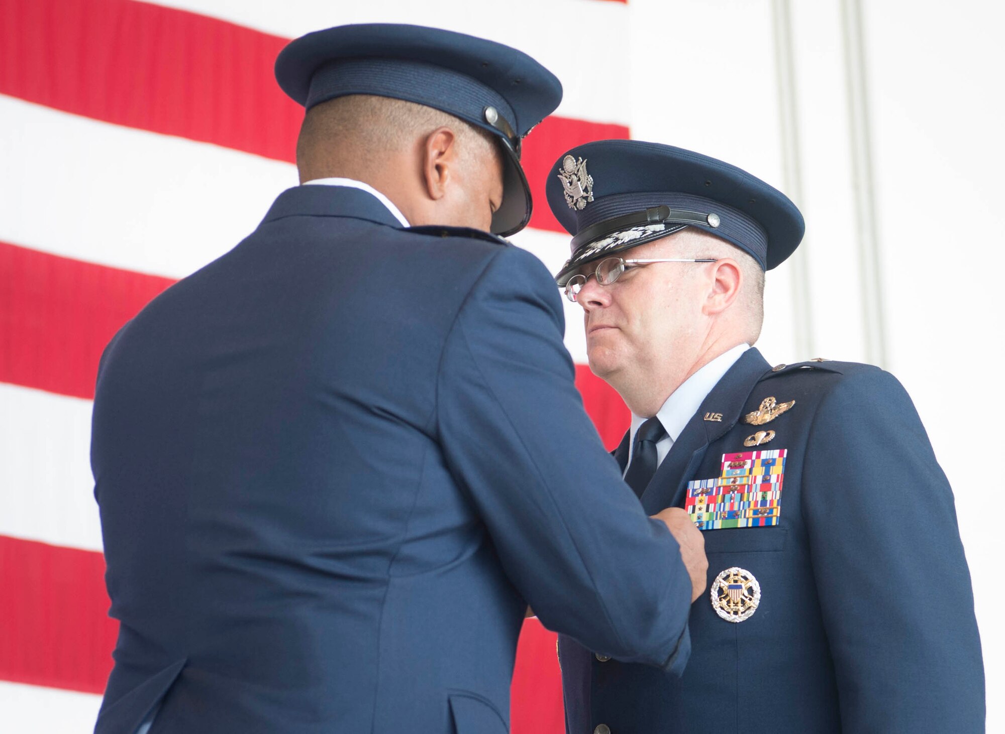 The men and women of the 86th Airlift Wing welcomed their new commander, Brig. Gen. Mark R. August, Aug. 9, 2018.