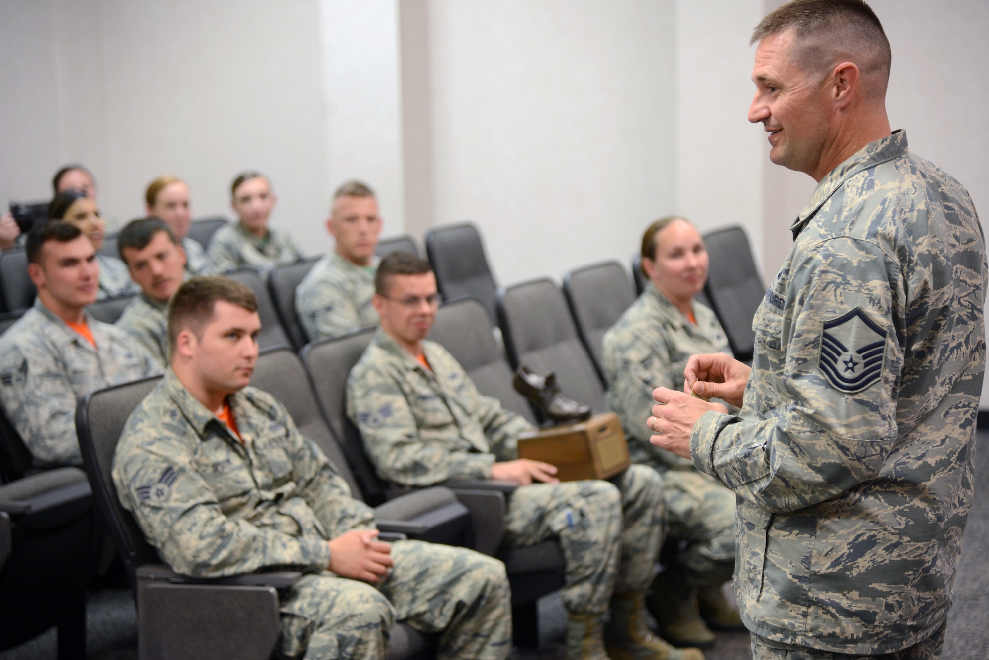 Senior Master Sgt. Bobby Kazmir, commandant of the Tinker Air Force Base Leadership School, is due to permanently change stations after being at Tinker for 10 years.