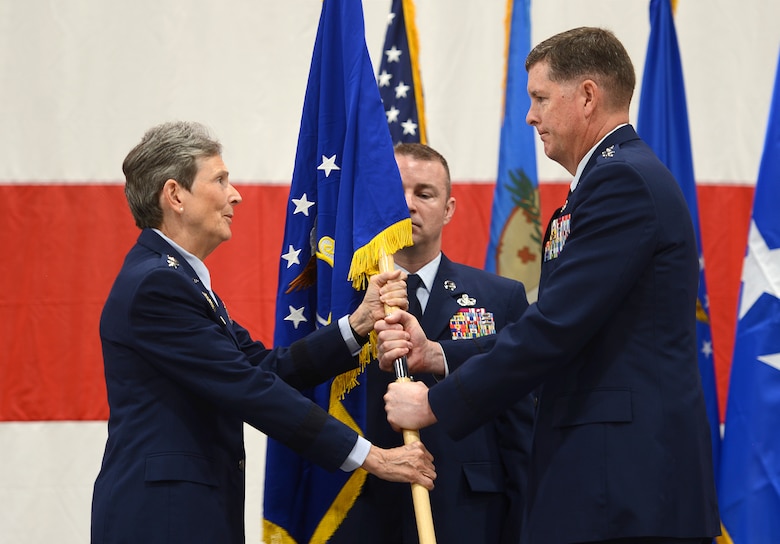 Air Force Materiel Command Commander Gen. Ellen M. Pawlikowski was the presiding official for the Air Force Sustainment Center Change of Command in which Lt. Gen. Donald E. "Gene" Kirkland assumed command from Lt. Gen. Lee K. Levy II.