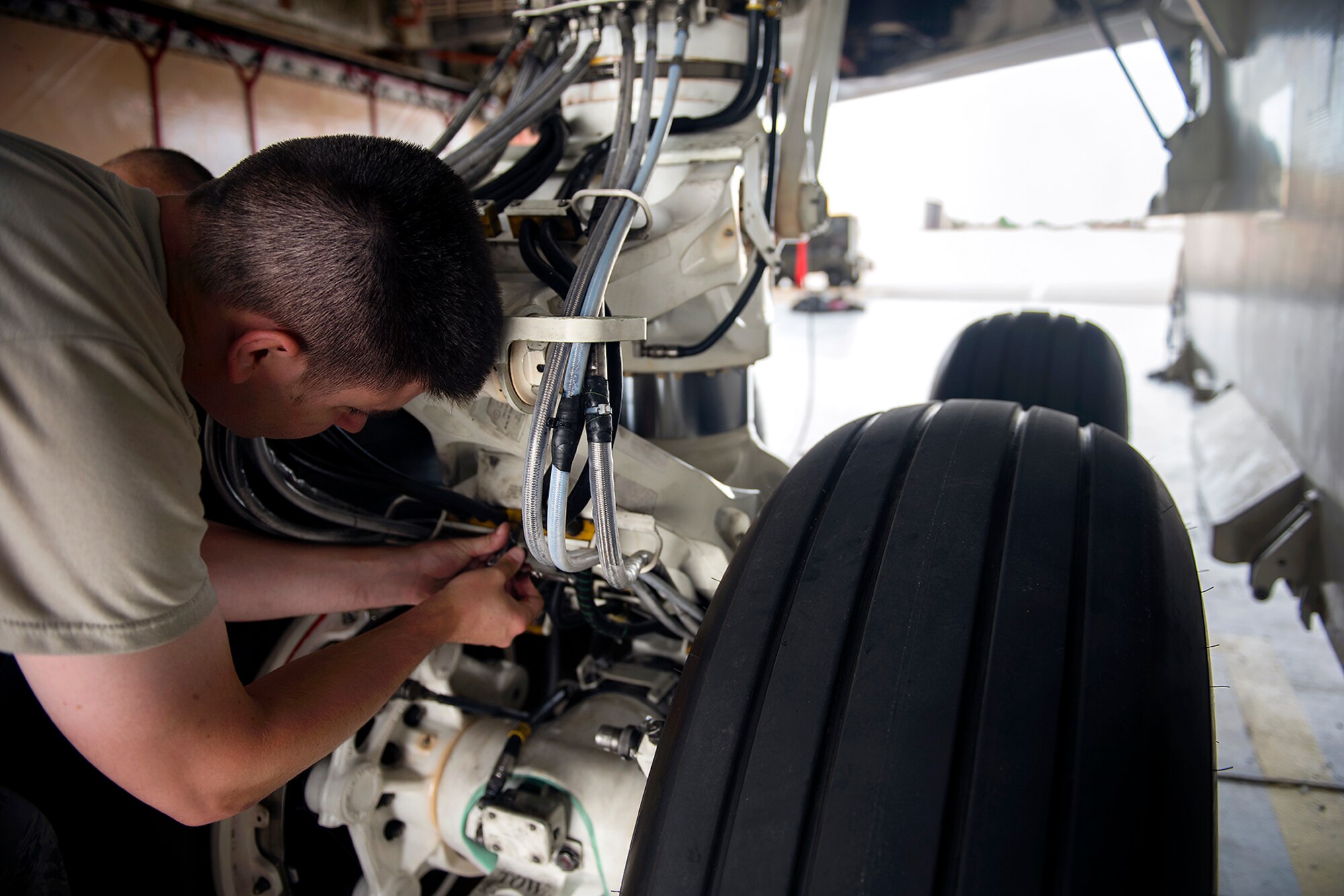 The 509th Aircraft Maintenance Squadron Airmen are the keepers of the B-2 Spirit. From landing gear to the steering system, it takes approximately one year for a member to be certified to perform maintenance on the aircraft. A full inspection of a B-2 typically takes three to four days. Every square inch of the aircraft is carefully scrutinized to ensure maximum combat readiness and a deployable force capable of projecting global firepower at a moment's notice, anytime and anywhere.