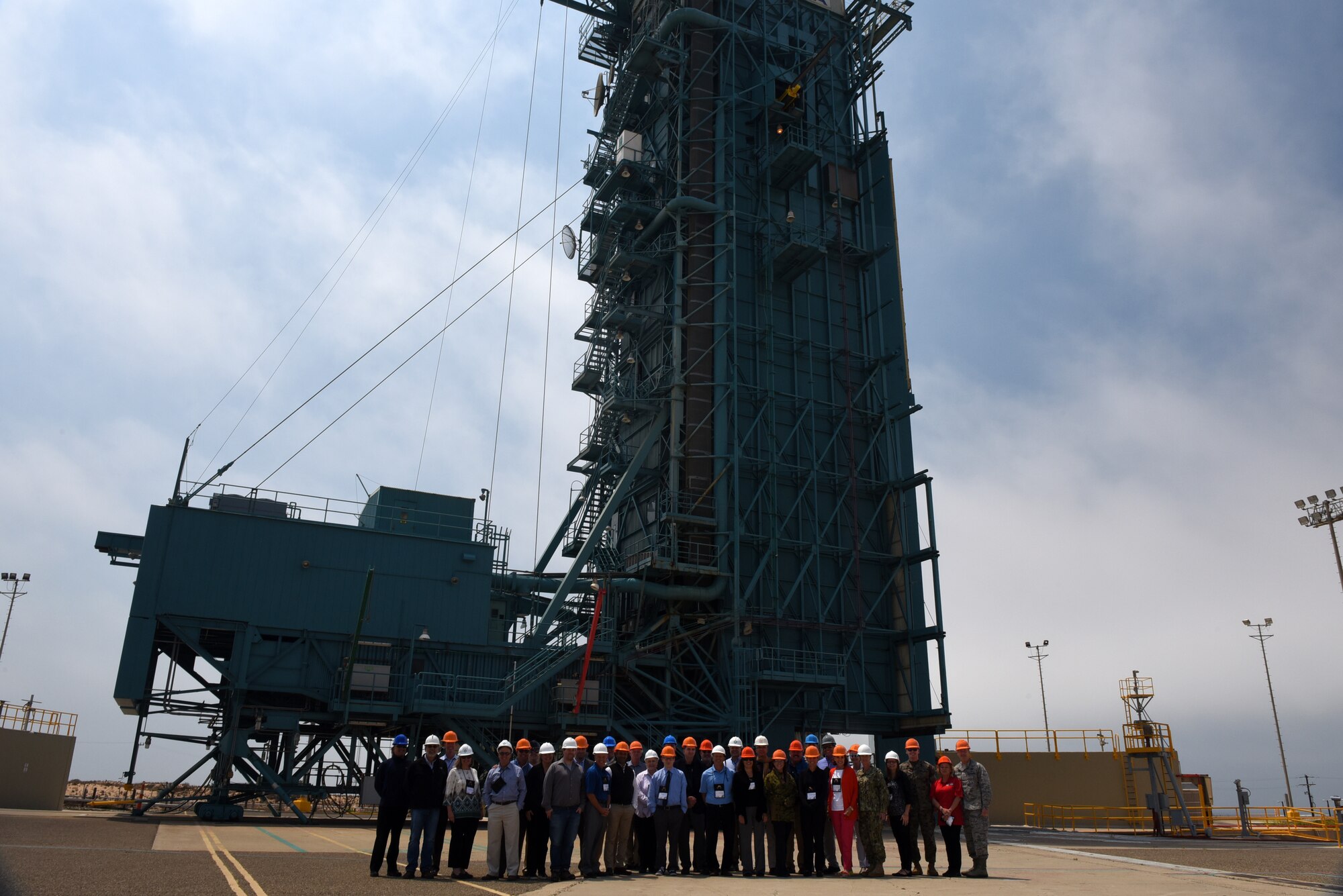 Gen. Terrence J. O’Shaughnessy, commander of U.S. Northern Command and North American Aerospace Defense Command, and NORAD civic leaders take a group photo at Space Launch Complex-2 during a tour on Vandenberg Air Force Base, Calif., Aug. 7, 2018. (U.S. Air Force photo by Tech. Sgt. Jim Araos/Released)