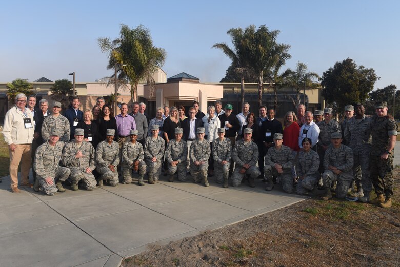 North American Aerospace Defense Command civic leaders and commanders meet with Vandenberg Airmen Aug. 8, 2018 at Vandenberg Air Force Base, Calif. (U.S. Air Force photo by Airman 1st Class Aubree Milks/Released)