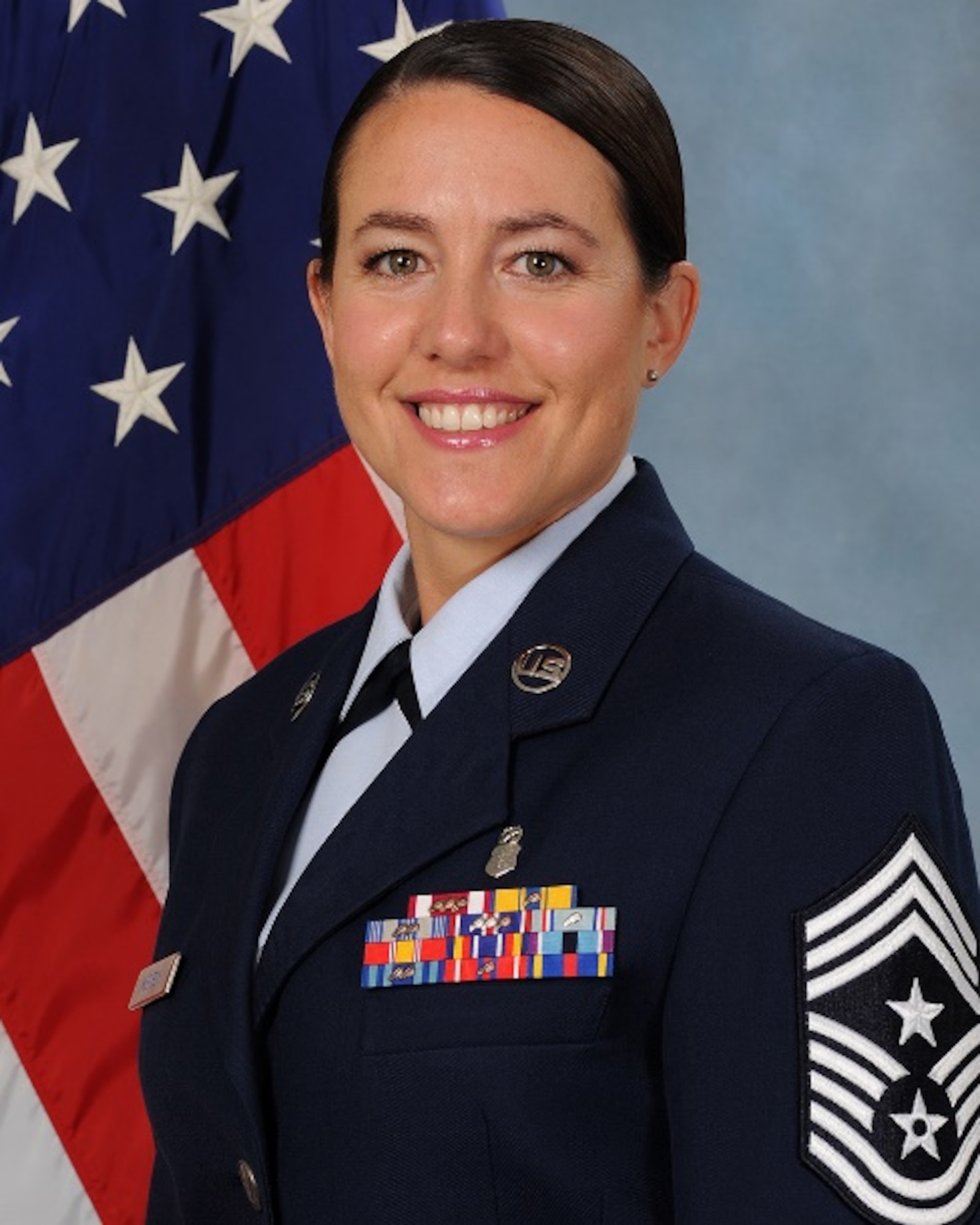 Chief Master Sergeant Eryn C. McElroy, 341st Missile Wing command chief.