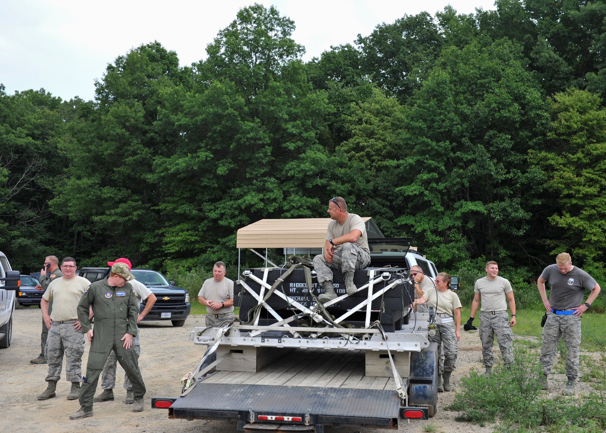 Youngstown Air Reserve Station hosted Tac Week were C-130H Hercules from YARS, Dobbins Air Reserve Base and Maxwell Air Force Base competed in a series of challenges. The last Tac Week challenge was a six ship tactical airdrop challenge to see which C-130 could get its Actual Heavy or HVCDS airdrop closest to the Point of Impact.