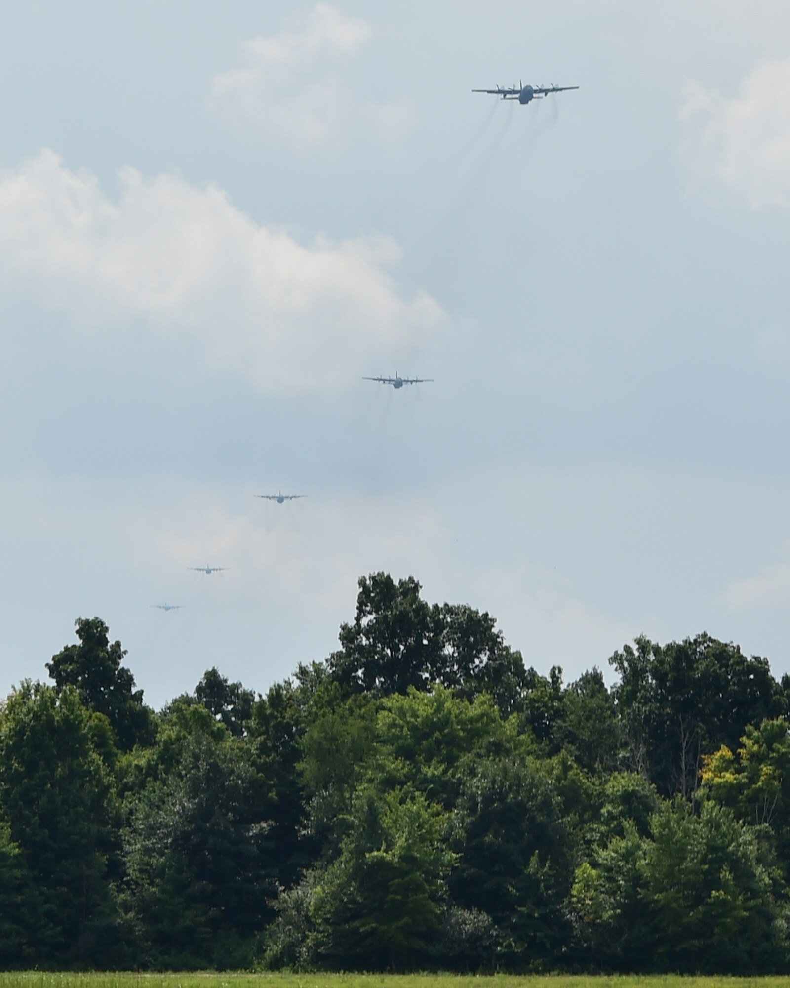 Youngstown Air Reserve Station hosted Tac Week were C-130H Hercules from YARS, Dobbins Air Reserve Base and Maxwell Air Force Base competed in a series of challenges. The last Tac Week challenge was a six ship tactical airdrop challenge to see which C-130 could get its Actual Heavy or HVCDS airdrop closest to the Point of Impact.