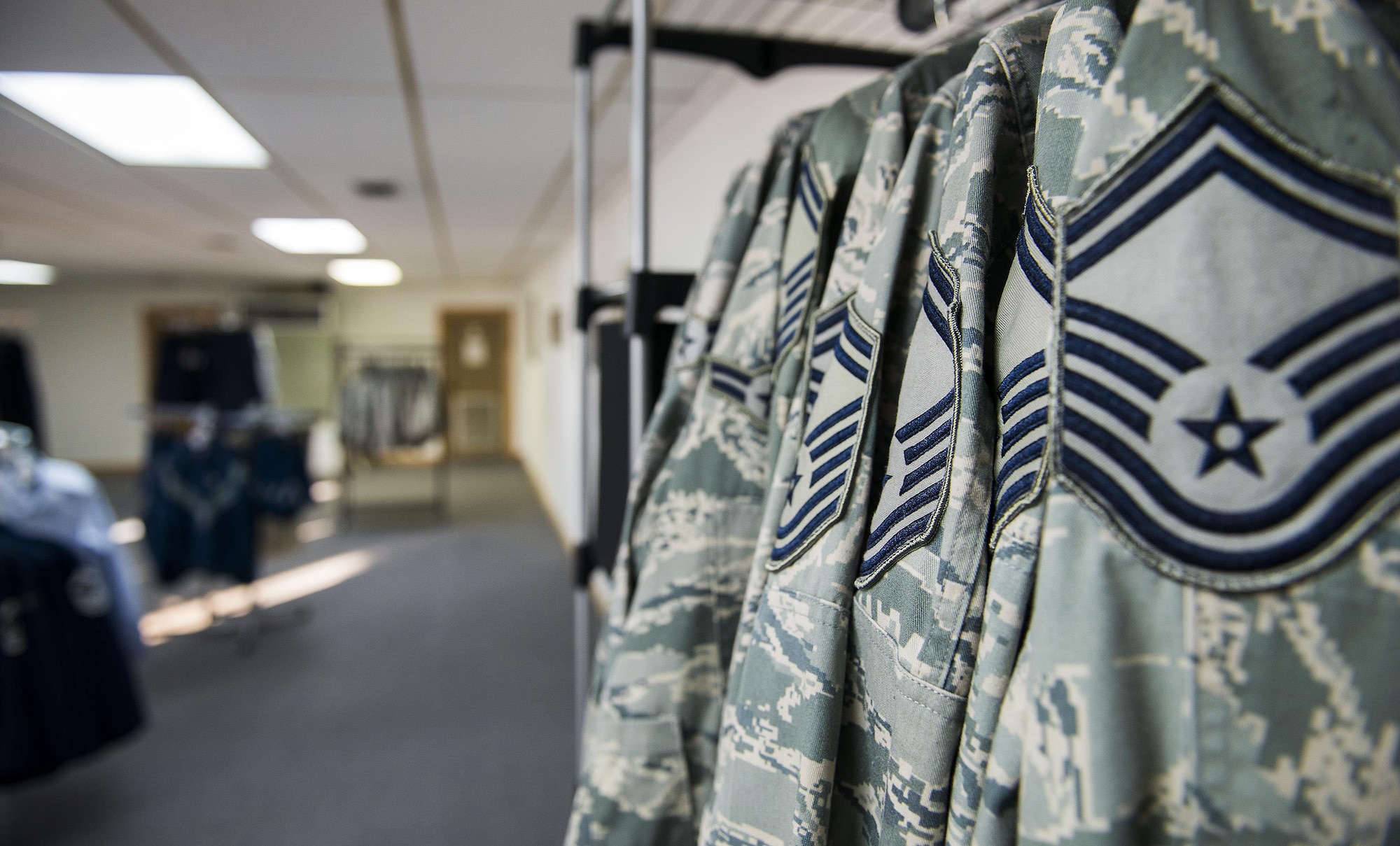 Two dozen of the 919th Special Operations Wing's finest sewed on new stripes in August. (U.S. Air Force photo/Tech. Sgt. Sam King)