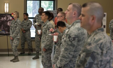 Airmen from Joint Base Charleston celebrate Diversity Day Aug. 10, 2018, at the base Chapel Annex.
