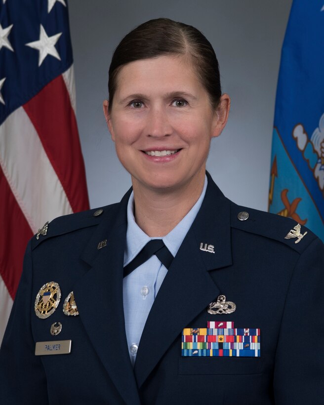 Colonel Kirsten M. Palmer is commander of the 446th Maintenance Group, Joint Base Lewis-McChord, Wash. As group commander, she is responsible for directing all aircraft and equipment maintenance support for three squadrons of C-17 Globemaster III aircraft, as well as the quality and quantity of training for over 700 Reservists, ensuring they are prepared to perform the wing's mission in peacetime and during combat.