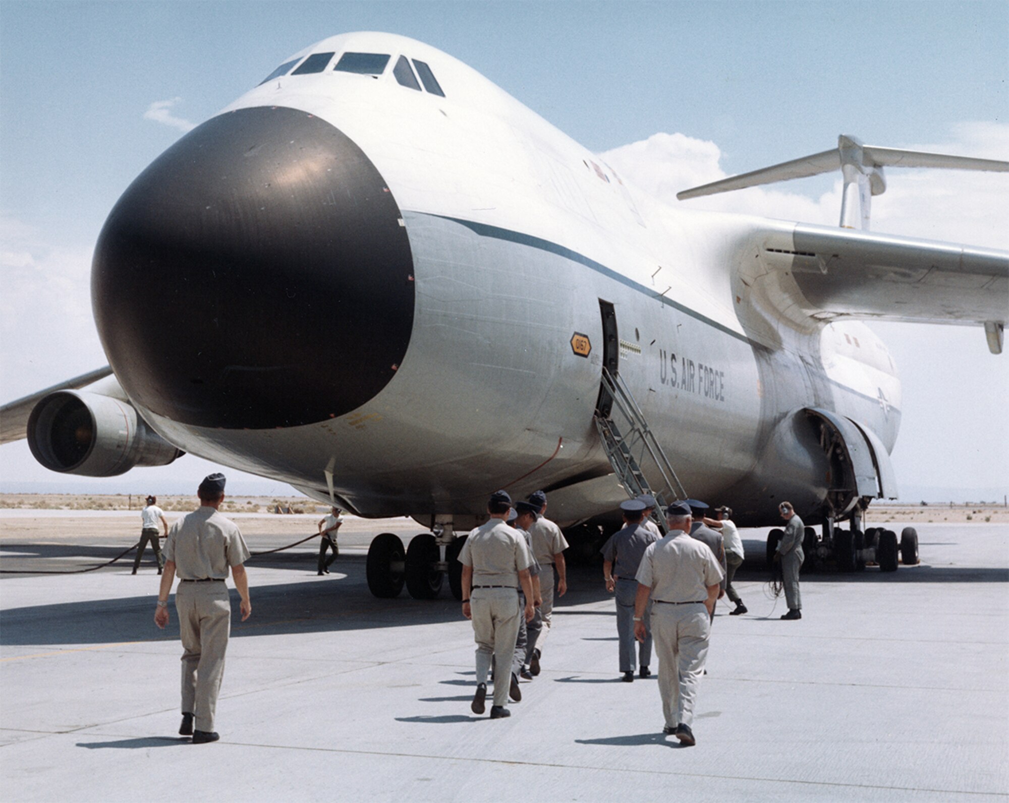 #OTD 16 Aug 1970 at Edwards AFB - A Lockheed C-5A completed an unrefueled flight of 20 hours and 29 minutes.  The lengthy flight, which began and ended at Edwards, covered much of the perimeter of the continental United States.