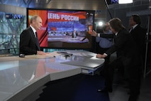 Prime Minister Vladimir Putin speaking