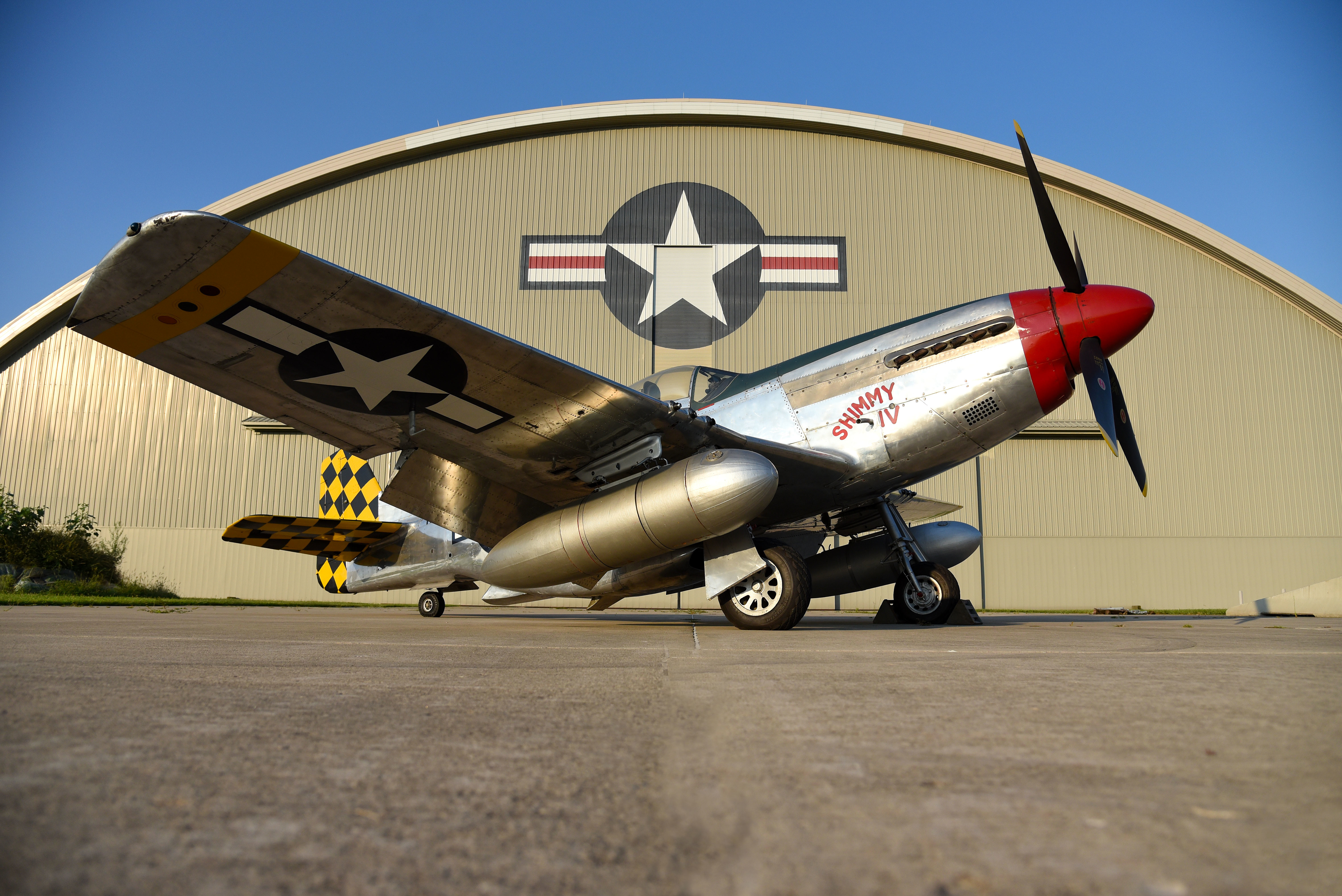 P-51 Mustang Fighter Plane in Flight. it Was a World War 2 Era