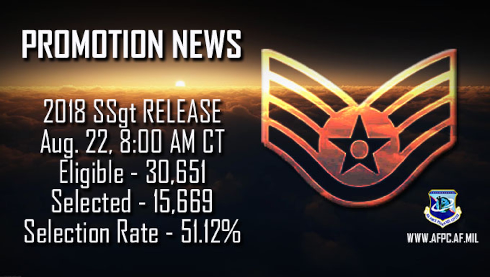 51.12 percent selection rate confirmed for 18E5 promotion cycle