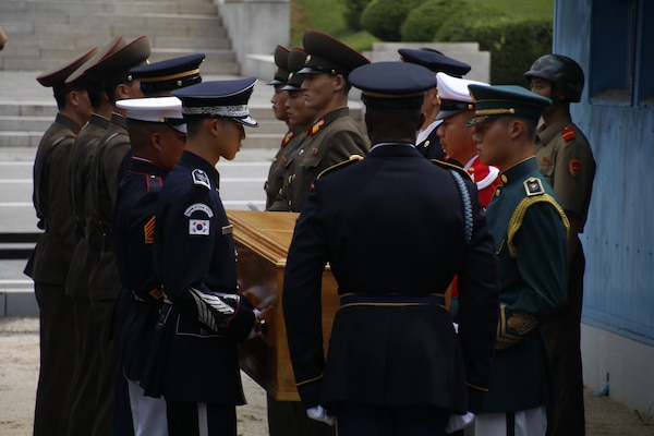 CAMP HUMPHREYS, PYEONGTAEK, Republic of Korea – The United Nations Command repatriated the remains of a Democratic People's Republic of Korean soldier in Panmujoem, the Joint Security Area (JSA), today at approximately 11:45 a.m. KST.