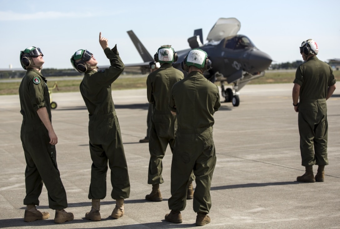 Marine Aircraft Group 12 forces deployed several F-35B Lightning ll's for a regularly scheduled aviation training relocation at Misawa Air Base, Japan, May 9, 2018. ATR's are designed to increase operational readiness and bilateral interoperability for both U.S. and Japanese forces. The MAG-12 ATR is a concrete example of the strength of the U.S.-Japan alliance - the foundation of peace and security in the Indo-Pacific for more than 50 years. (U.S. Marine Corps photo by Lance Cpl. Alexia Lythos)