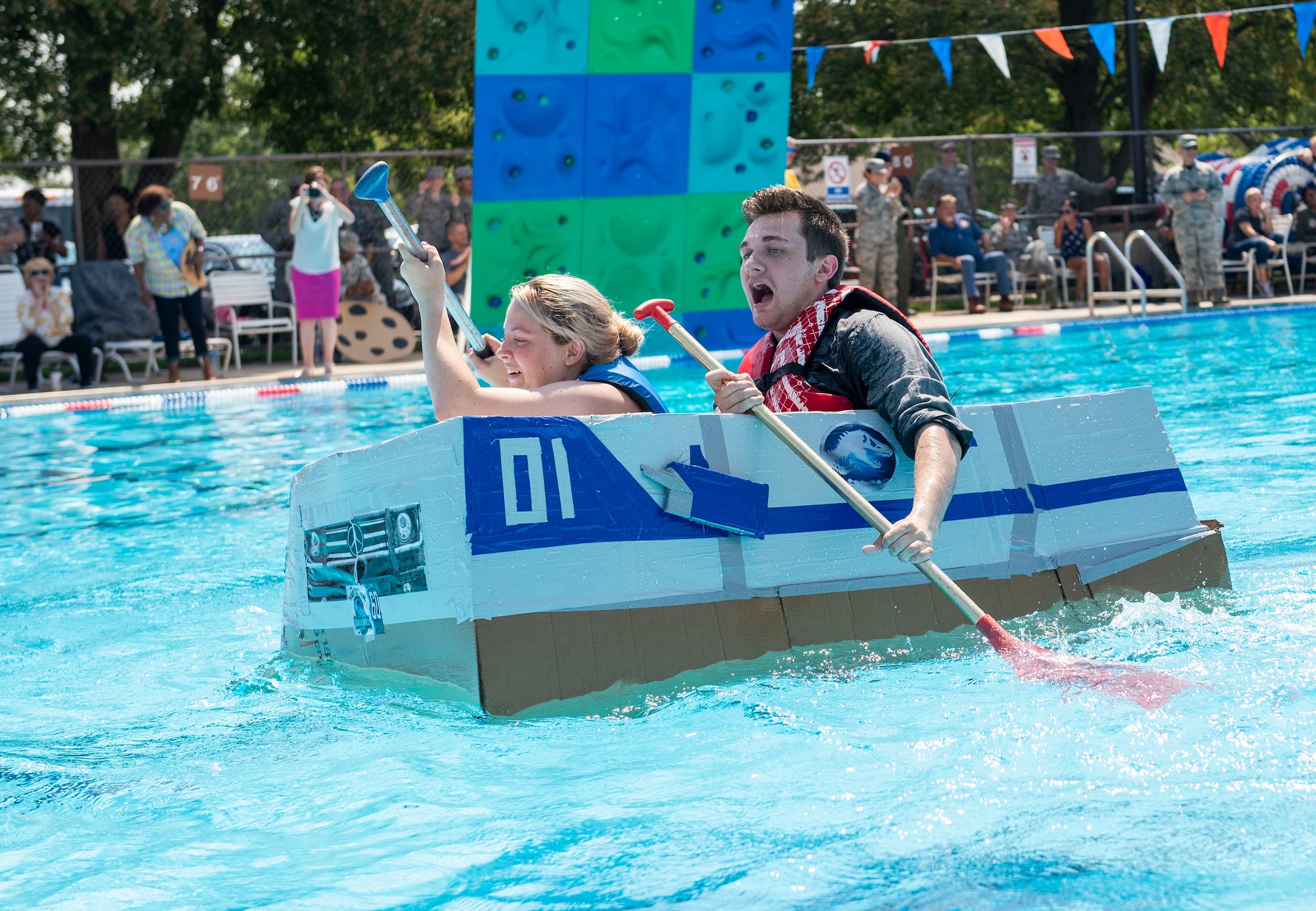 The 375th Force Support Squadron’s Outdoor Recreation held the 11th Annual Cardboard Boat Regatta Aug. 10.
