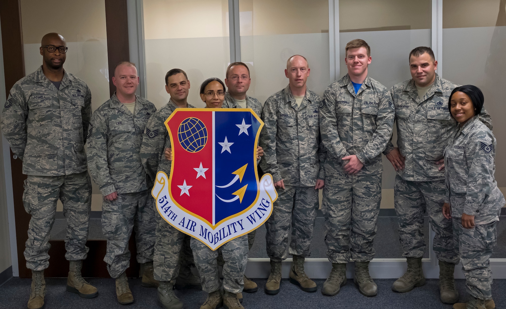 Unit Safety Representatives and Reserve Citizen Airmen from the 514th Air Mobility Wing received Occupational Safety and Health Administration training, August 6, 2018.