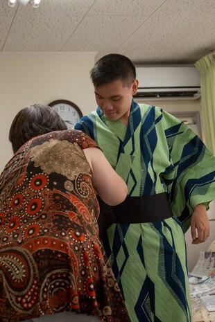 Air station residents attend Bon Odori Festival