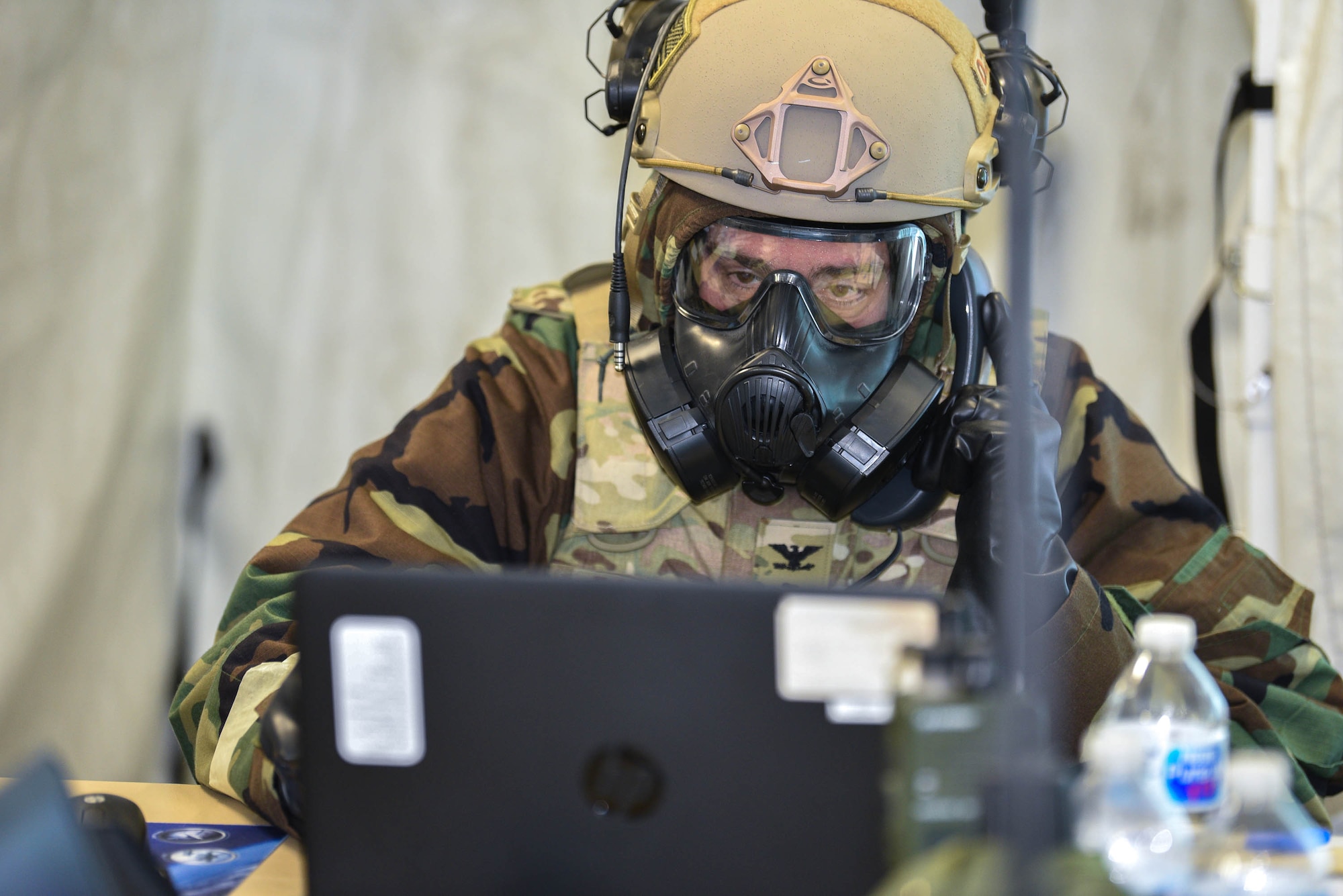 The 123rd CRG worked in conjunction with the U.S. Army’s 690th Rapid Port Opening Element to operate a Joint Task Force-Port Opening during the exercise. The objective of the JTF-PO is to establish a complete air logistics hub and surface distribution network. (U.S. Air National Guard photo by Maj. Allison Stephens)