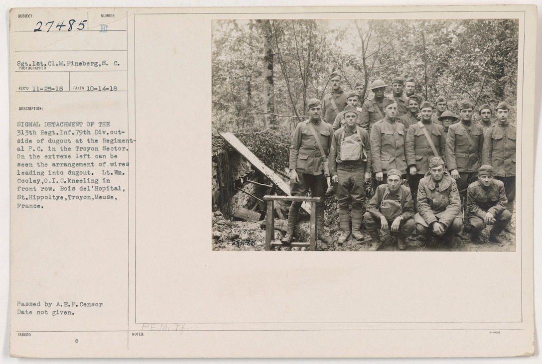 79th Division signal Soldiers, France, 1918